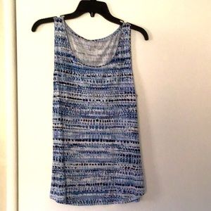 Blue and white j Jill tank top